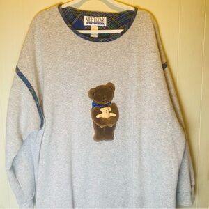 Vintage NightGear Loungewear Plus Size PJS 3D Fuzzy Teddy Bears Women’s Size 3XL